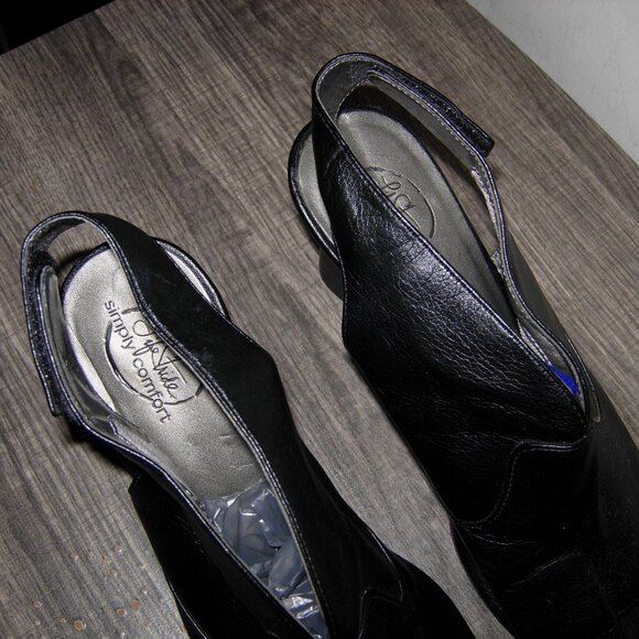 Life Stride Peep Toe Ciara Black Sling Back Heel Bootie 9.5 - Picture 6 of 6